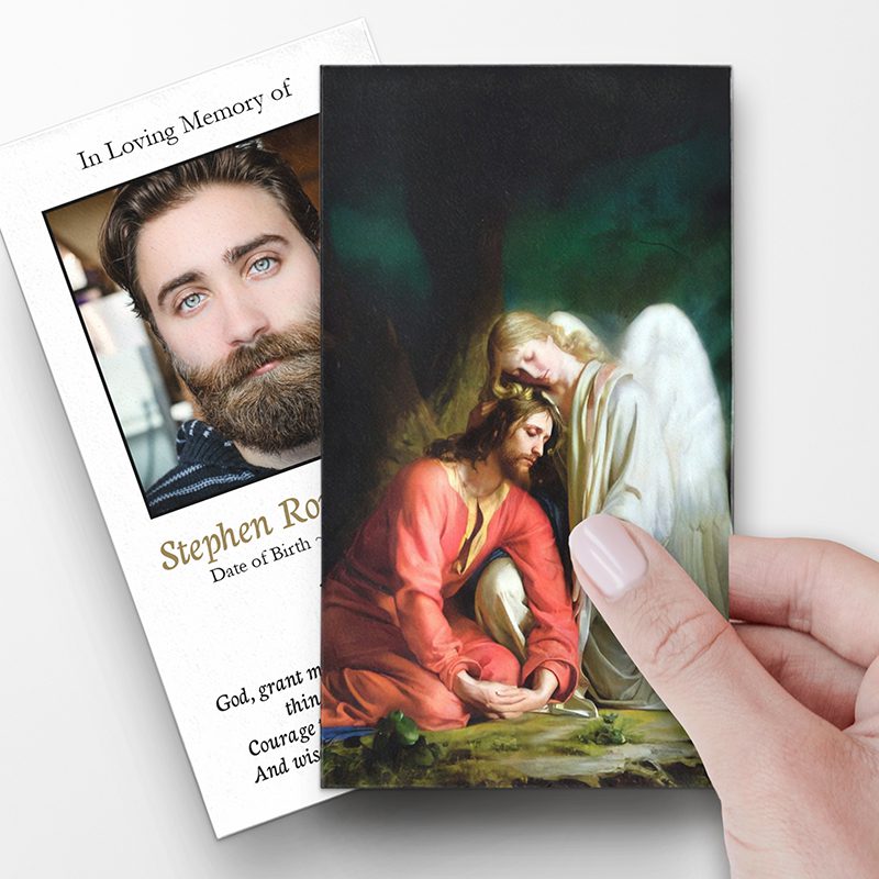Arms of an Angel Prayer Cards Template
