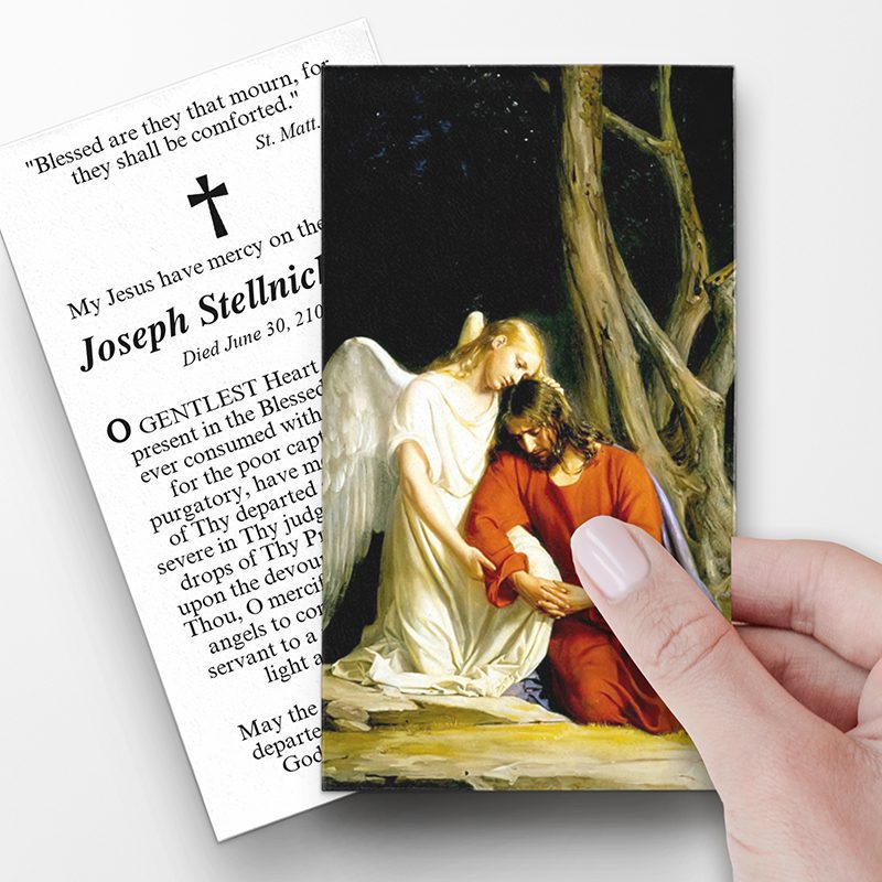 Comforting Angel Prayer Cards Template