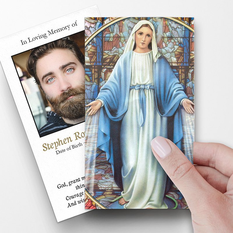 Hail Mary Prayer Card Template - Pray to Mary
