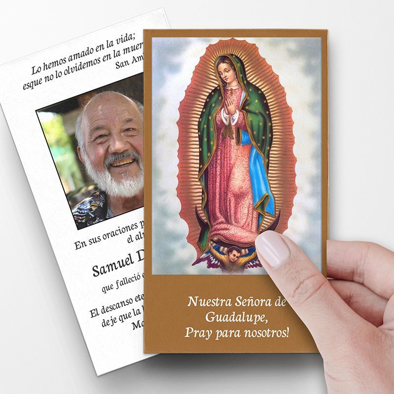 Our Lady of Guadalupe Spanish Prayer Card Template